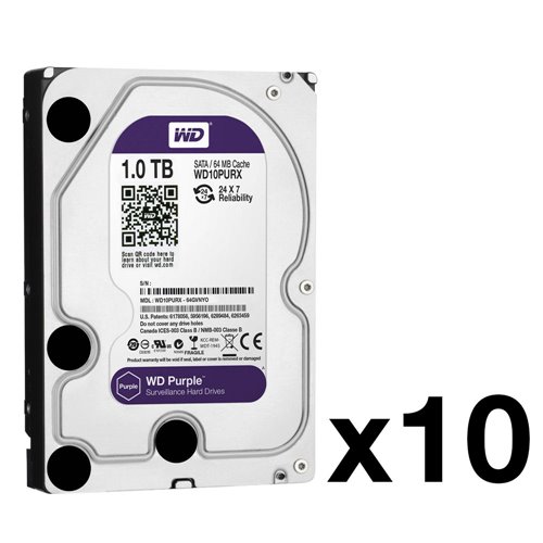 HDD-1-Pack10n - Confezione da 10 HDD di 1TB (wd10purx mod ...