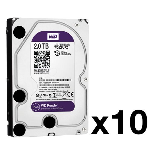 HDD-2-Pack10 - Confezione da 10 HDD di 2 TB (Modello WD20 ...