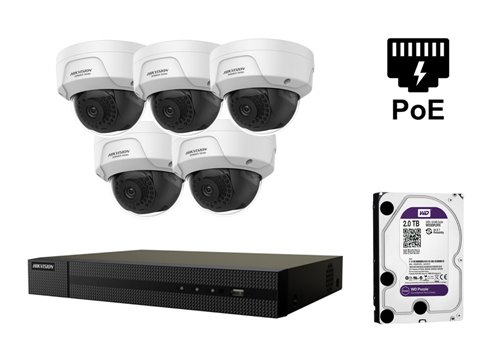 Telecamera IP Hikvision da 4 Megapixel - KIT5-HWI-D141H