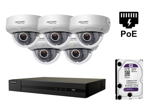 Telecamera IP HIKVISION da 4 Megapixel - KIT5-HWI-D640H-Z