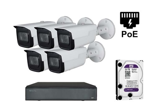 Telecamera IP Starlight 2M - KIT5-XS-IPCV830SAW-2-EPOE