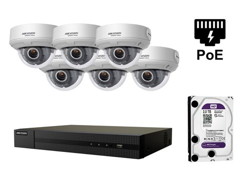 Telecamera IP HIKVISION da 4 Megapixel - KIT6-HWI-D640H-Z