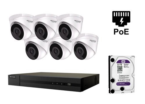 Telecamera IP Hikvision da 4 Megapixel - KIT6-HWI-T241H