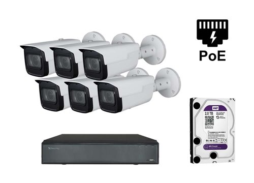 Telecamera IP Starlight 4K - KIT6-XS-IPCV830SAW-8-EPOE