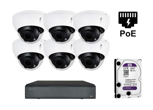 Telecamera IP Dome X-Security - KIT6-XS-IPD844ZSWH-4P