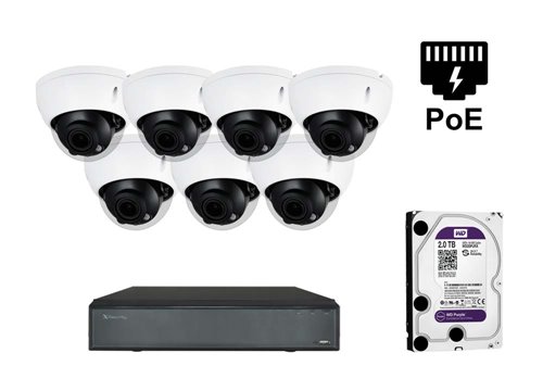 Telecamera IP Dome X-Security - KIT7-XS-IPD844ZSWH-4P