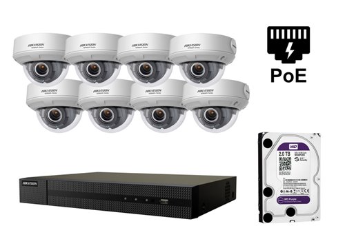 Telecamera IP HIKVISION da 4 Megapixel - KIT8-HWI-D640H-Z