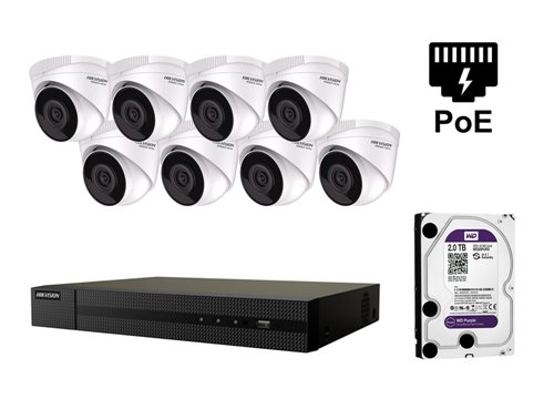 Telecamera IP Hikvision da 4 Megapixel - KIT8-HWI-T241H