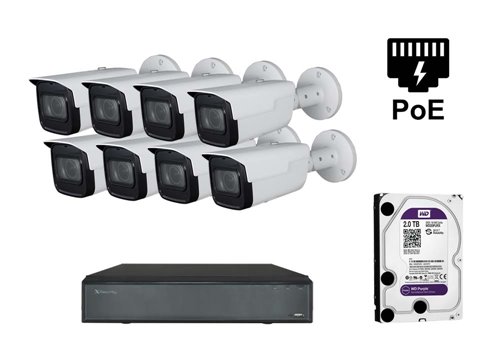 Telecamera IP Starlight 4K - KIT8-XS-IPCV830SAW-8-EPOE