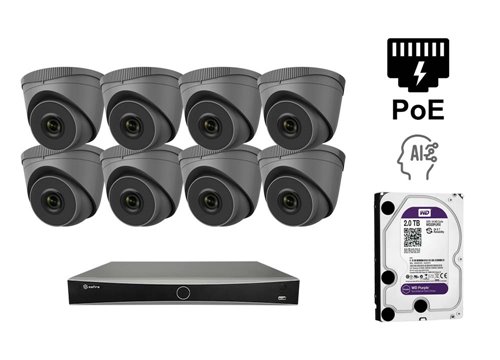 Telecamera IP Dome da 4 Megapixel - KIT8-SF-IPDM943WHG-4