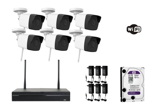 Telecamera IP WiFi da 2 MP - KIT6-HWI-B120-D/W