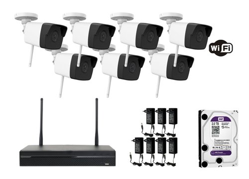 Telecamera IP WiFi da 2 MP - KIT7-HWI-B120-D/W
