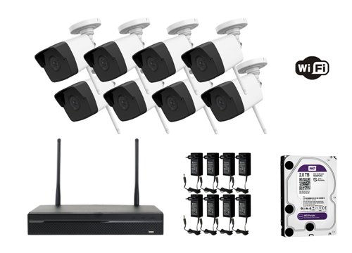 Telecamera IP WiFi da 2 MP - KIT8-HWI-B120-D/W