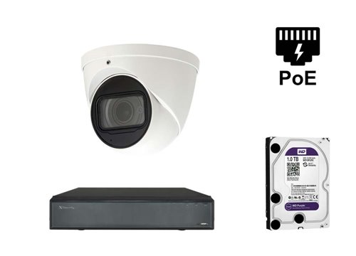 Telecamera dome IP X-Security - KIT1-XS-IPDM987ZSAW-2-EPOE