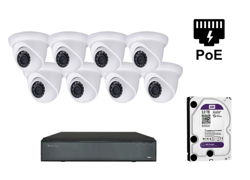 Telecamera IP X-Security da 5 MP - KIT8-XS-IPDM741WH-5