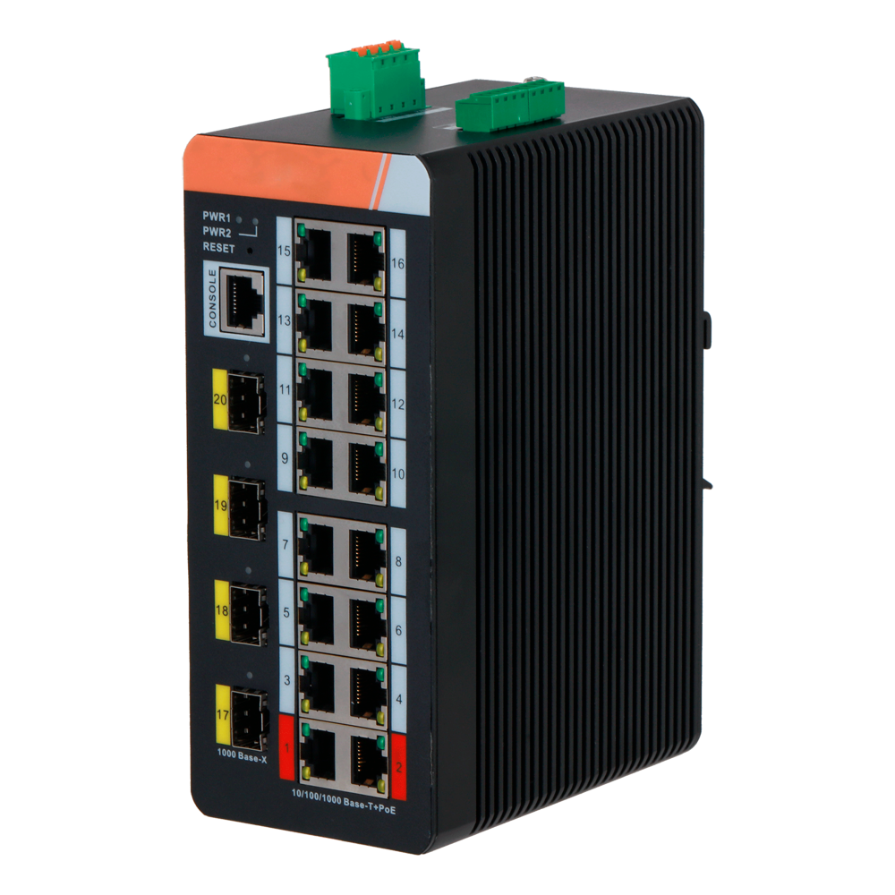 Switch PoE X-Security - XS-SW2016HIPOE-MGF-240-DIN
